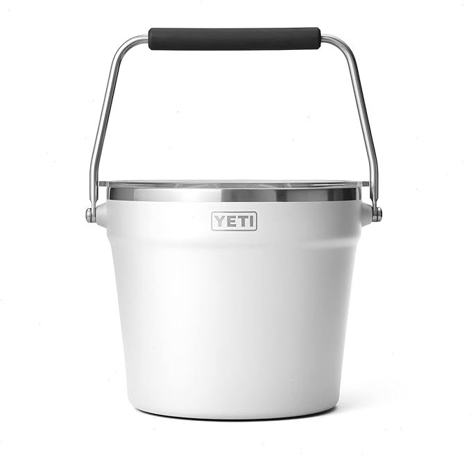 YETI Rambler Beverage Bucket, Double-Wall Vacuum Insulated Ice Bucket with Lid, White | Amazon (US)