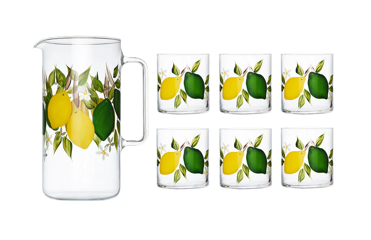 Citrus Jug with Set of 6 Tumblers | Over The Moon Gift