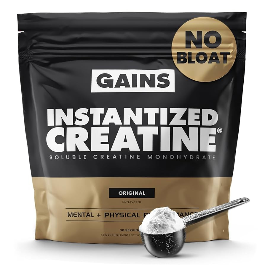 Gains in Bulk Instantized Creatine Monohydrate for Women and Men, Soluble Creatine Powder, Suppor... | Amazon (US)