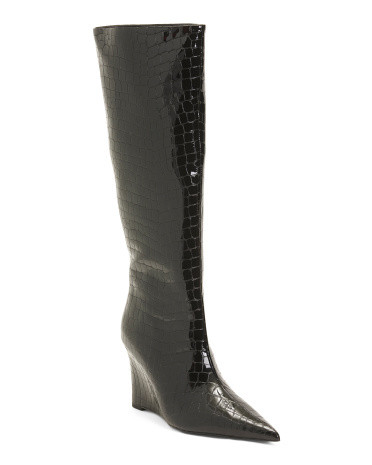 Patent Leather Natassa Wedge Boots | TJ Maxx