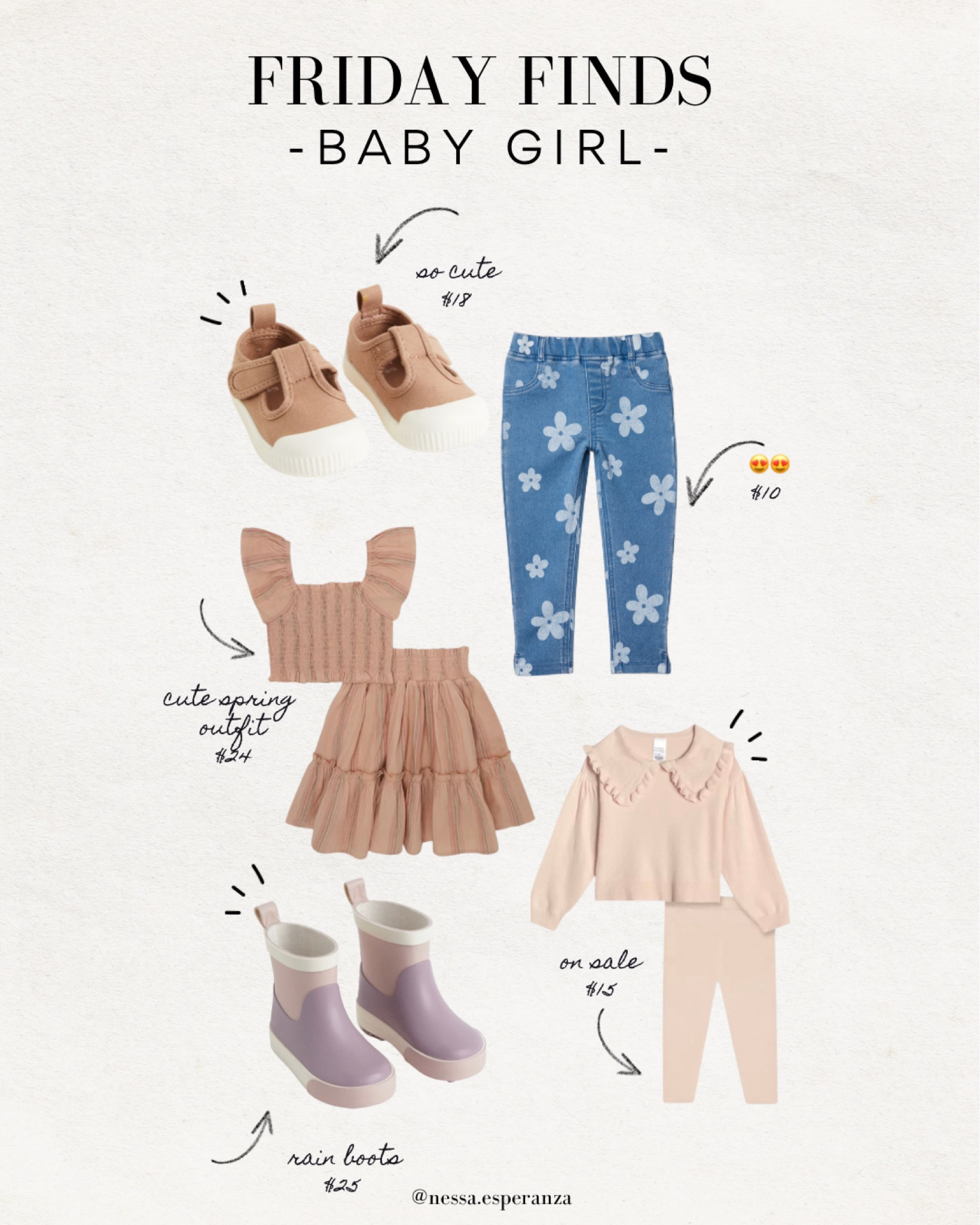 Baby girl, baby girl outfits, baby girl spring, Walmart finds, under $25, baby jeans, baby shoes, baby girl finds 

#LTKbaby #LTKbump #LTKkids