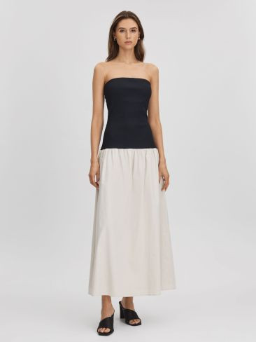 Amyra
                Anna Quan Drop Waist Maxi Dress | Reiss UK