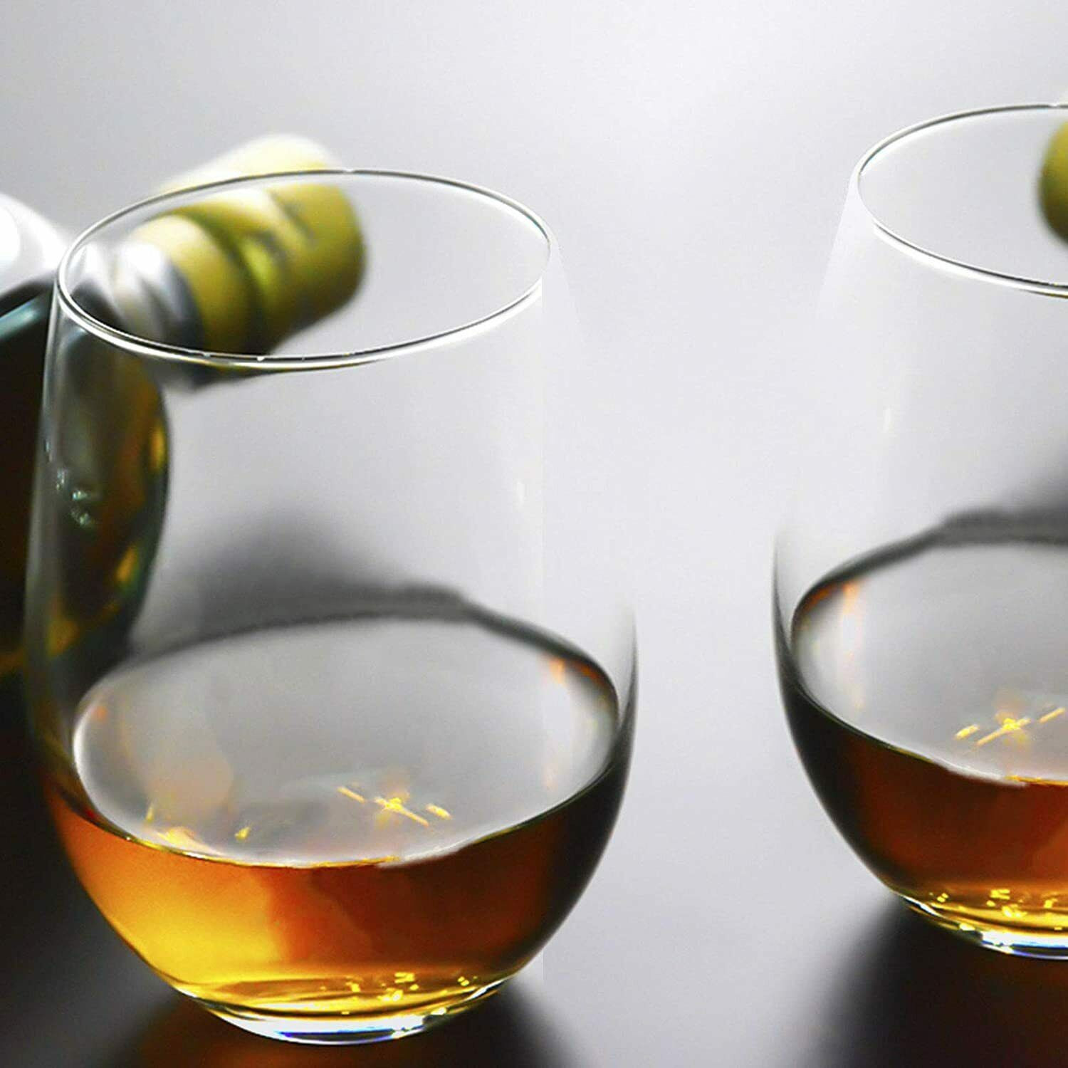 BlueSky Formal Wedding Wine Stemless Clear Tumbler 12 oz Plastic Glasses 6 Pack | Walmart (US)