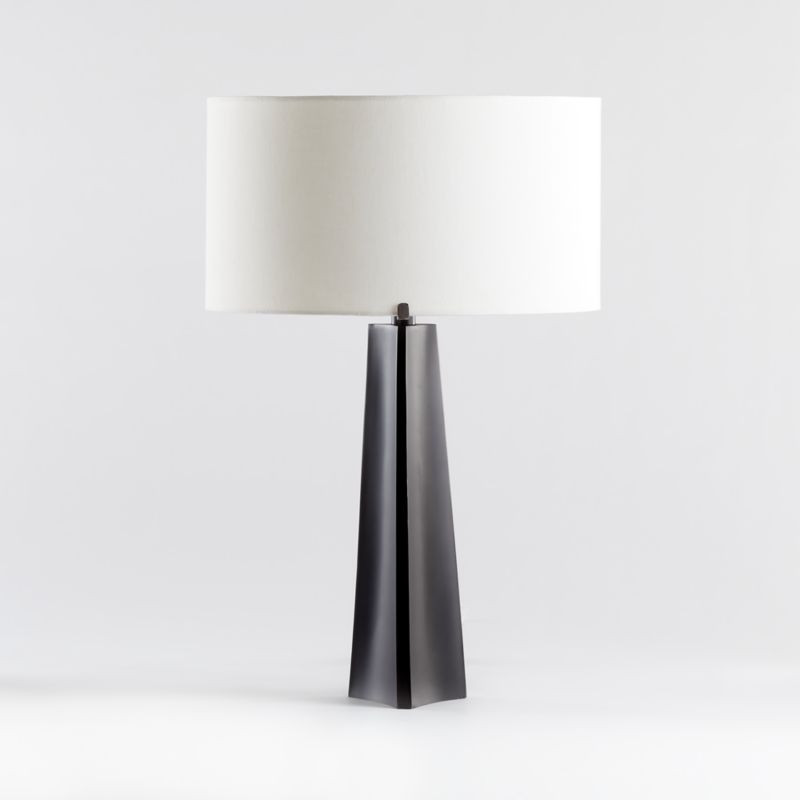 Isla Bronze Triangle Table Lamp + Reviews | Crate and Barrel | Crate & Barrel