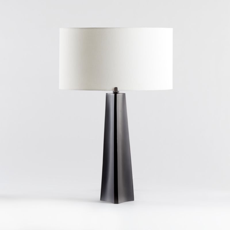 Isla Bronze Triangle Table Lamp | Crate and Barrel | Crate & Barrel