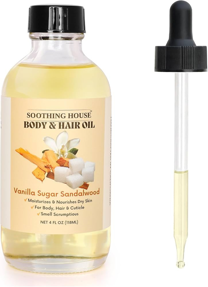 Vanilla Sugar Sandalwood Body & Hair Oil \u2013 Inspired Warm Gourmand Scent \u2013 Hydrating & N... | Amazon (US)