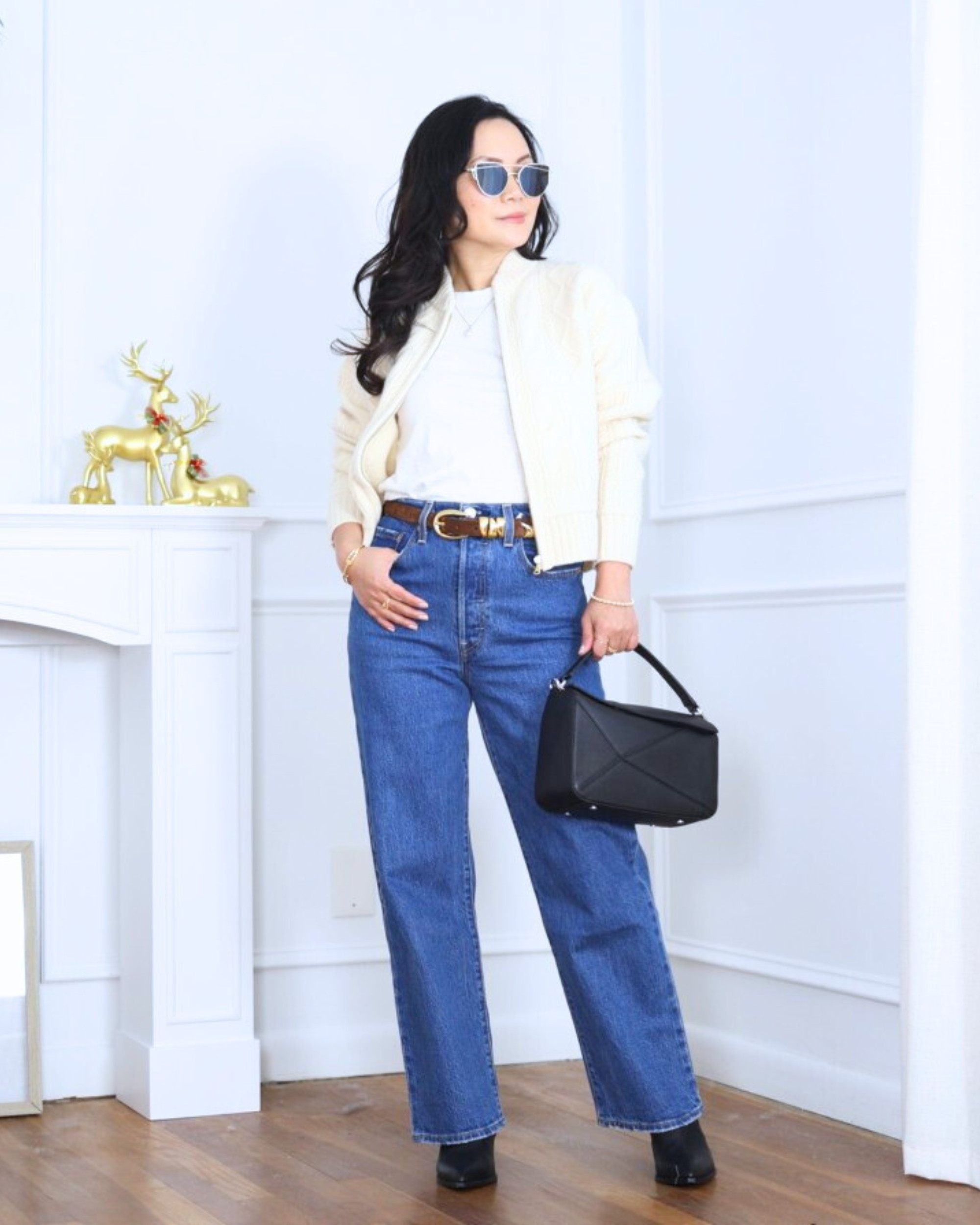 Throwing on a J.Crew bomber jacket over a Quince tee, paired with Levi’s jeans and finished with Quince bag and sleek booties. Easy, casual, and the kind of everyday outfit that still feels styled without trying too hard. I’m 5’2, wearing size XS.

#LTKPetite #LTKootd #LTKOver40