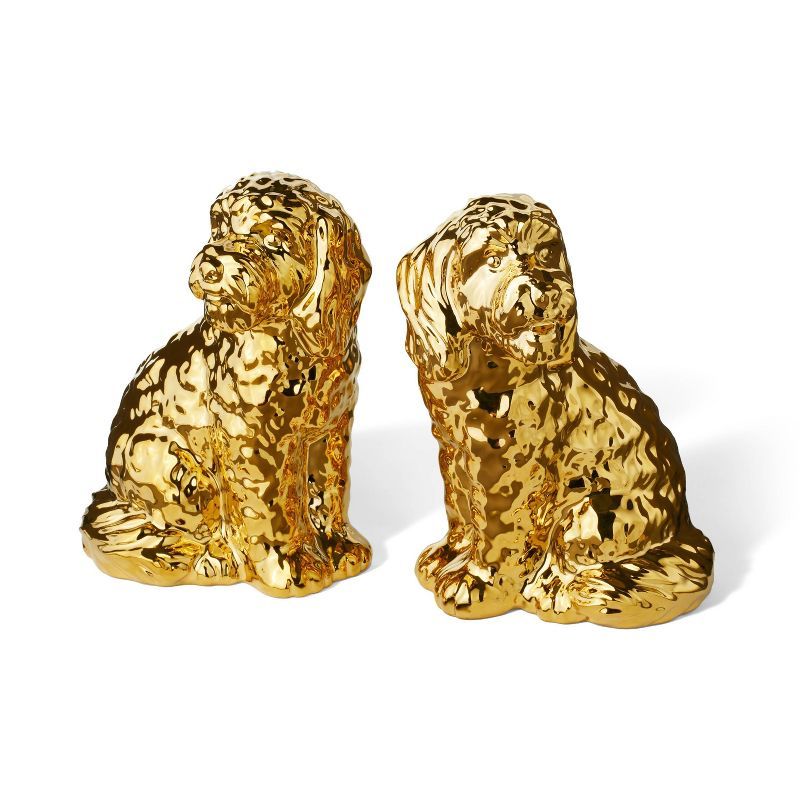 Ceramic Dog Bookends Gold - Tabitha Brown for Target | Target