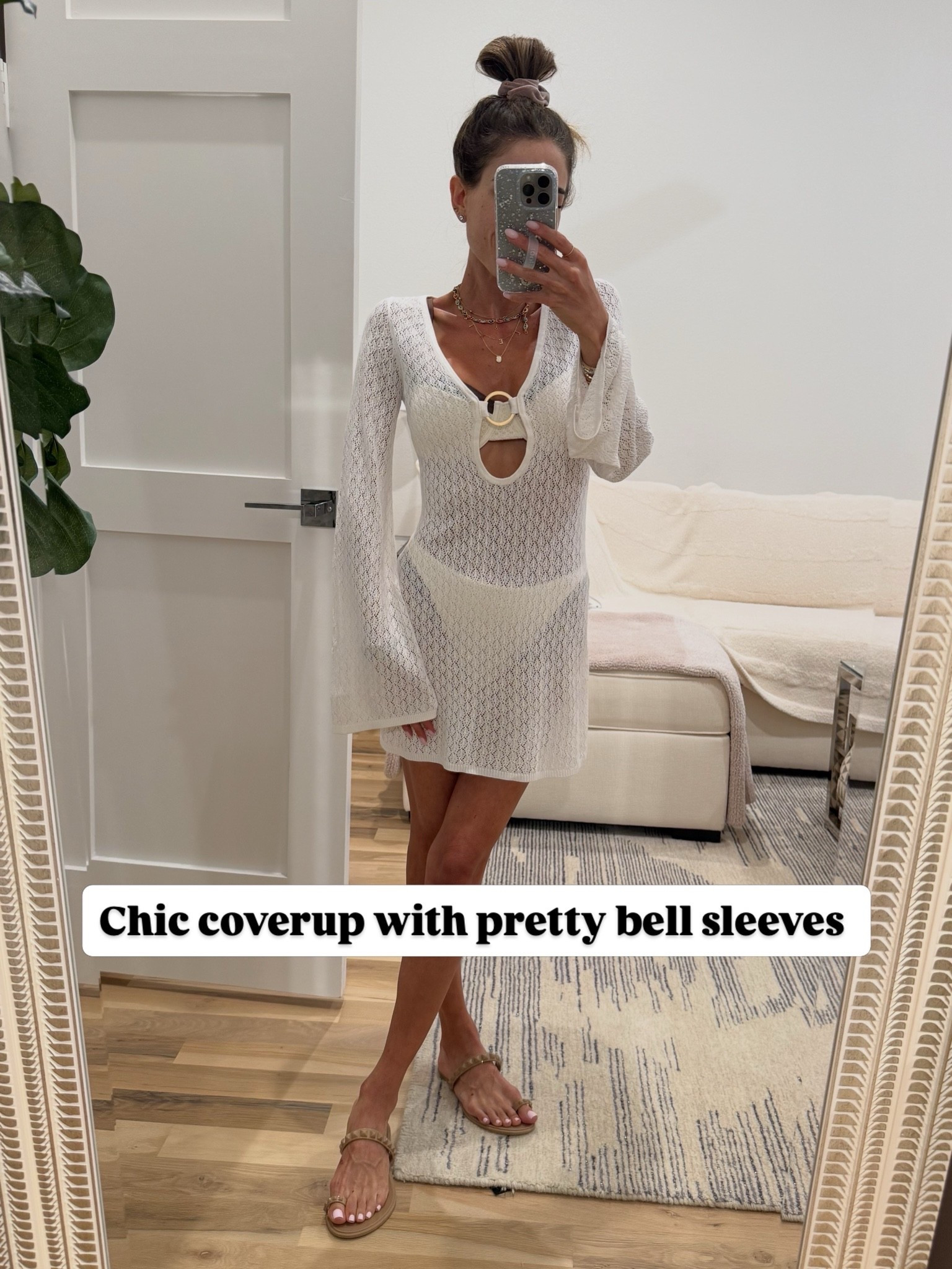 Chic swim coverup on sale wearing xxs love the bell sleeves

#LTKSwim #LTKPetite #LTKSaleAlert