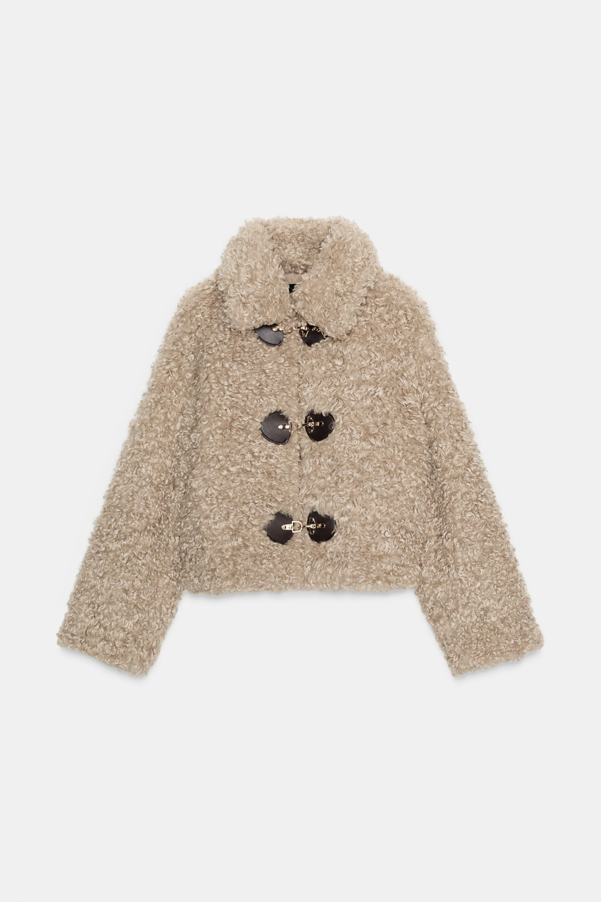 FAUX FUR TOGGLE JACKET | Zara US