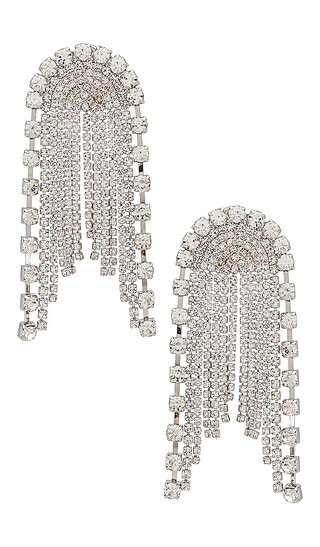 Crystal Rainbow Earrings in Silver | Revolve Clothing (Global)