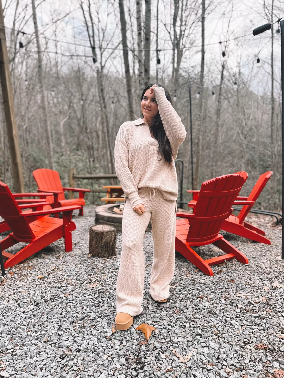 AERIE WAFFLE SWEATER SET \\ on sale for 40% off!! The pieces are