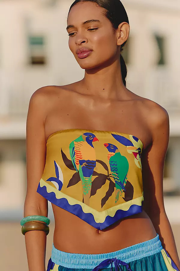 Celandine x Claire Colin Strapless Scarf Top | Anthropologie (US)