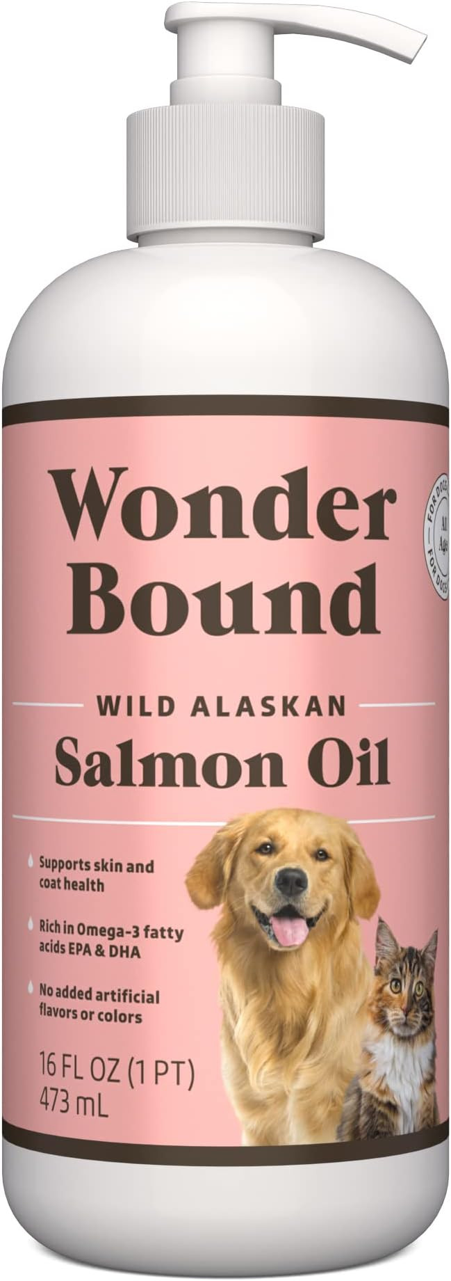 Amazon Brand - Wonder Bound Wild Alaskan Salmon Oil - Skin and Coat Support, Omega 3 Supplement f... | Amazon (US)