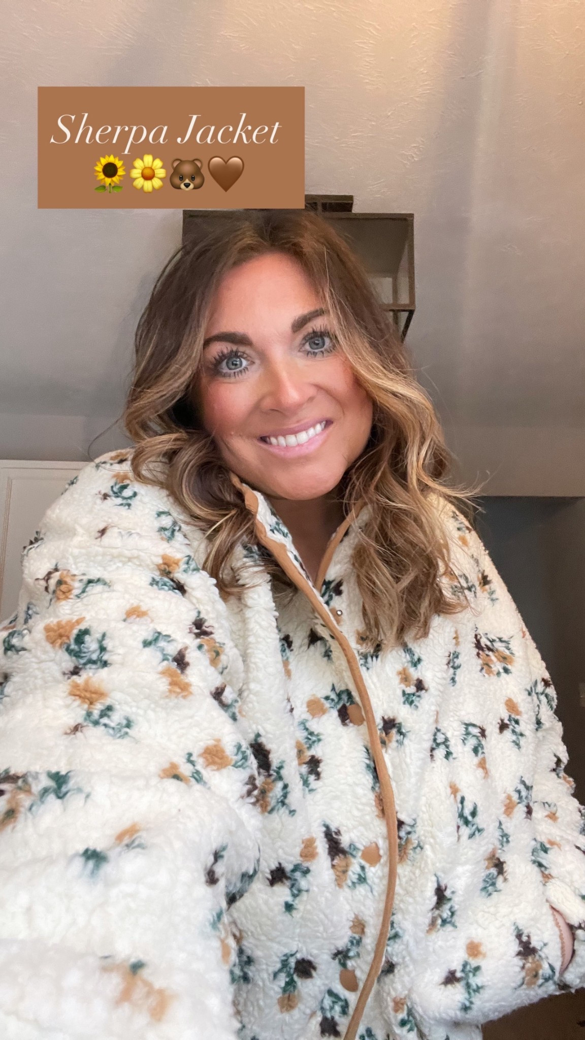 Floral Print Sherpa Winter Jacket 
So cozy! 
Amazon find 
Free People dupe! So affordable 
Current trending 🌼🌻🐻🤎

#LTKSeasonal #LTKootd #LTKFindsUnder100