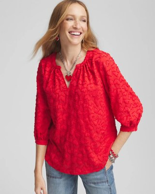 Women's Embellished Valentine's Day Blouse in | Chico's | Chico's