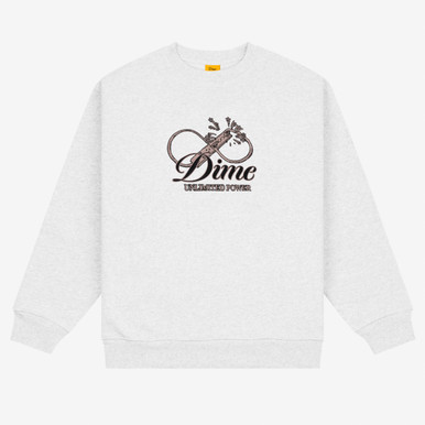 Dime Cursive Power Crewneck for men in grey - Size S | Sneakersnstuff