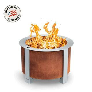 X Series 19 Smokeless Fire Pit - Heavy-Gauge Stainless Steel Material - Compatible w/ Cooking and Grilling- Corten Steel | The Home Depot