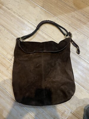 Henri Lou Vintage Brown Suede Leather Hobo Bag  | eBay | eBay CA