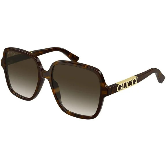 Gucci GG1189S-003 Oversized Square Brown Gradient Sunglasses Luxury Statement for Womens | Walmart (US)