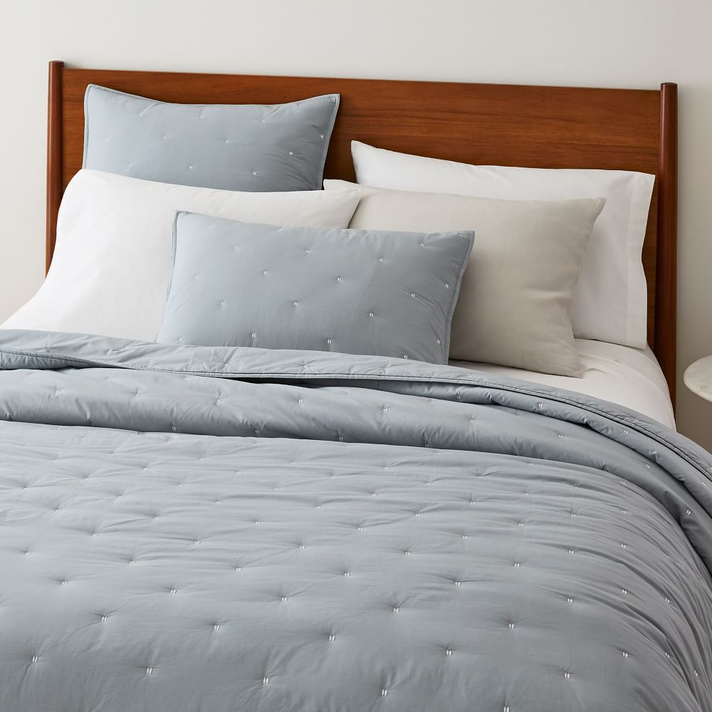 Washed Cotton Percale Quilt & Shams | West Elm (US)