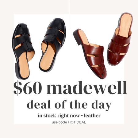 Sale alert!🚨 These Madewell slides are real leather and come in black and brown. Use the code HOTDEAL at checkout to get them for $60. #shoes #salealert #deal #dealoftheday #madewell #clearance #flats #mules #accessories. Fashion on a budget. Affordable fashion. Leather mules. Leather shoes. Sale finds. Madewell shoes. Look for less. Leather flats. Discount code. Madewell sale. Minimalist fashion. Minimalist shoes  

#LTKsalealert #LTKshoecrush #LTKFind