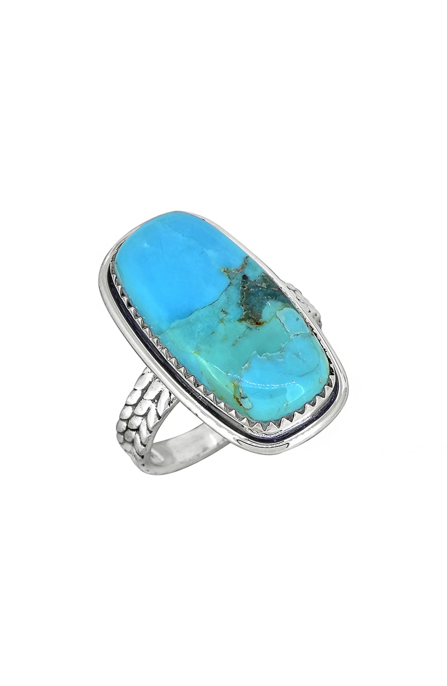 YS GEMS Sterling Silver Rectangular Turquoise Ring | Nordstromrack | Nordstrom Rack