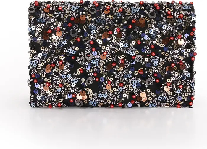 Jewel Badgley Mischka Aurora Beaded Mini Trapezoid Clutch | Nordstrom | Nordstrom