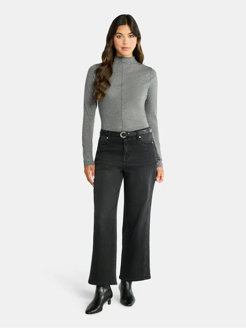Time and Tru Women's Tissue Like Turtleneck Top, Sizes XS-XXXL | Walmart (US)