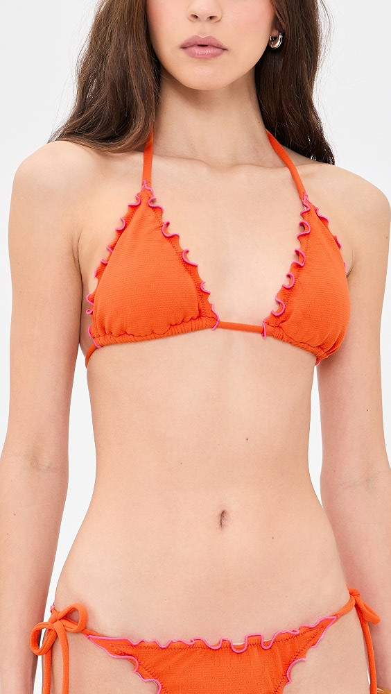 Lettuce Edge Triangle Bikini Top | Shopbop