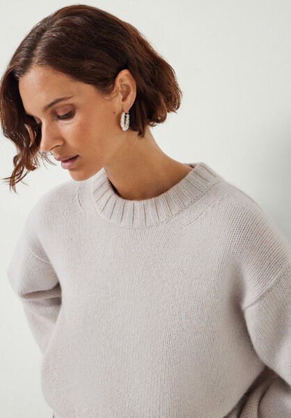 Cora Chunky Cashmere Crew Jumper | Hush UK
