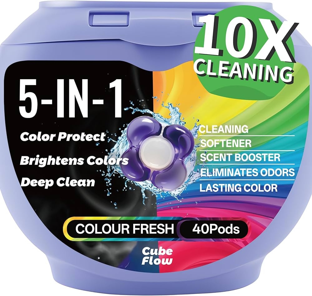 All-in-1 Laundry Detergent Pods | 10X Deep Clean | Prevents Color Bleed, Eliminates Odors & Locks... | Amazon (US)