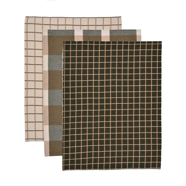 Set of 3 Check Tea Towels | Dunelm