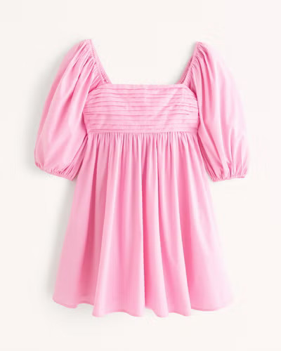 Emerson Ruched Puff Sleeve Mini Dress | Abercrombie & Fitch (UK)