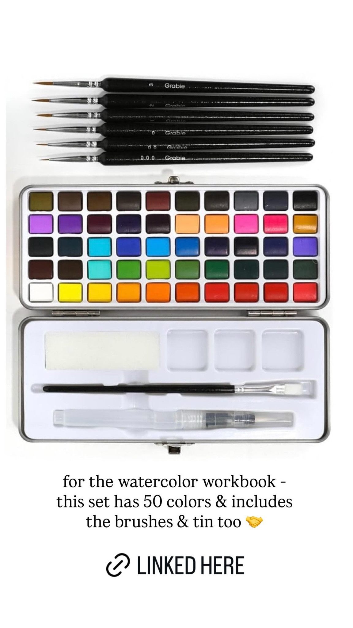 for the watercolor workbook - this set has 50 colors & includes the brushes & tin too

#LTKSeasonal #LTKdayinmylife #LTKKids