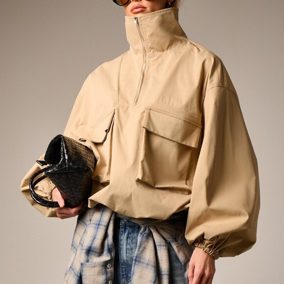 Khaki Casual Women's Lightweight Oversized Utility Jacket | Poshmark