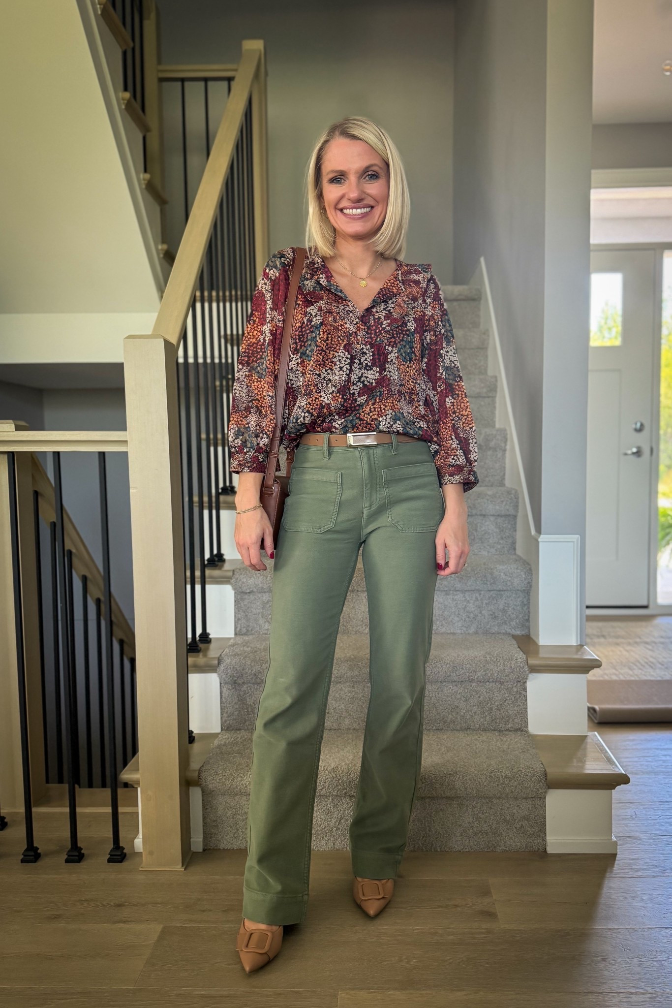 Green pants from @quince with a floral top! Top- xs || pants- 0

#LTKStyleTip #LTKPetite #LTKFindsUnder100