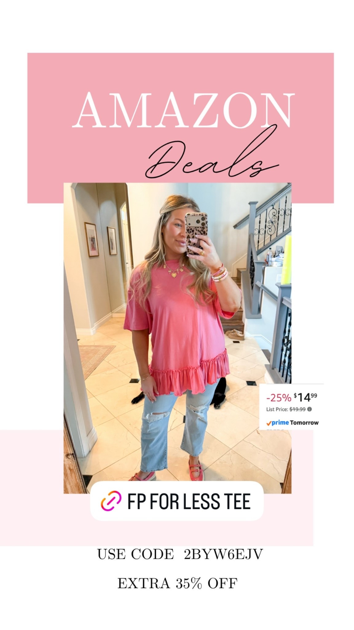Cute peplum T-shirt on Deal with a referral him comes in a few colors.

#LTKSeasonal #LTKMidsize #LTKSaleAlert