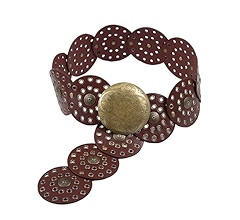 Hollow Disc Belt Western Style Exaggerated Cowboy Wide Disc Belt Metal Buckle Vintage Soft Belt f... | Amazon (US)