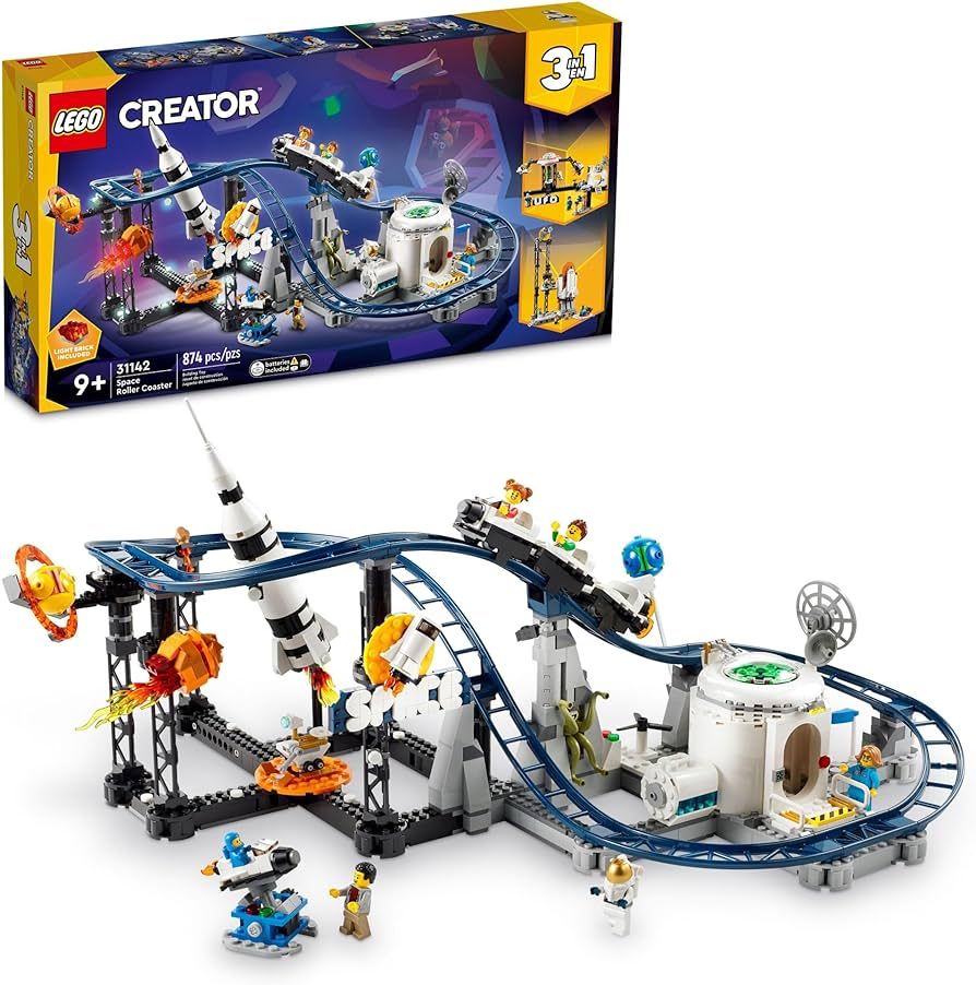 LEGO Creator Space Roller Coaster 31142 3 in 1 Building Toy Set Featuring a Roller Coaster, Drop ... | Amazon (US)