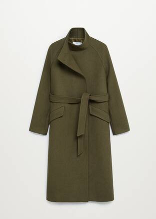 Manteau en laine avec ceinture | MANGO (FR)