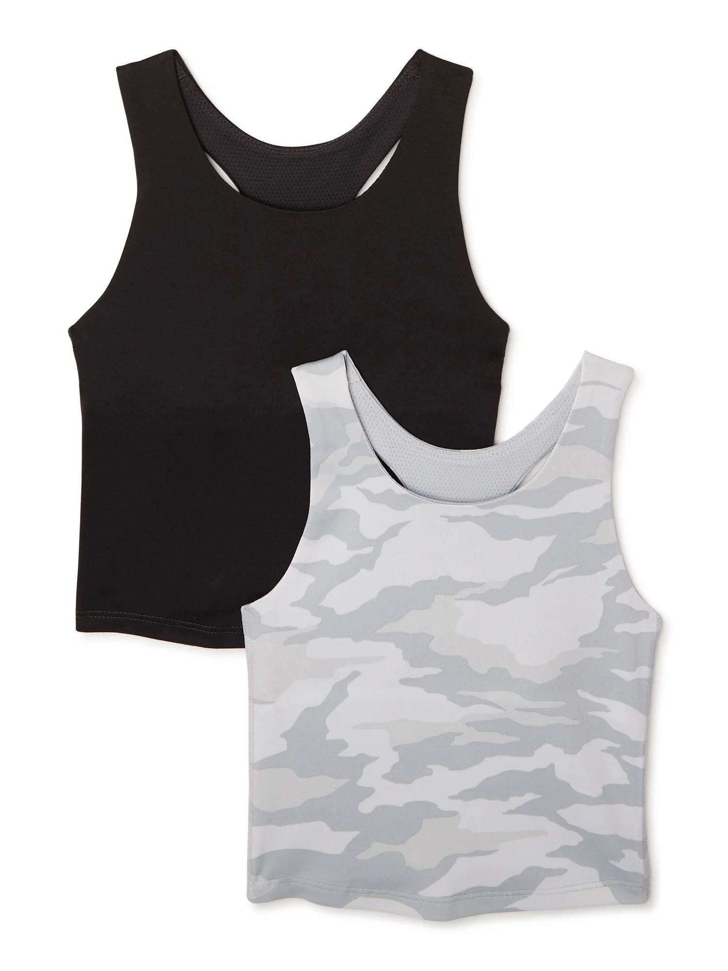 Athletic Works Girls Longline Bra Tank Top, 2-Pack, Sizes 4-18 & Plus - Walmart.com | Walmart (US)