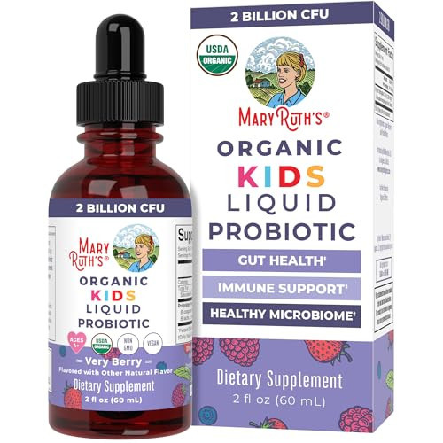 Mary Ruth's Organic Kids Very Berry Liquid Probiotic, 2 FZ | Amazon (US)