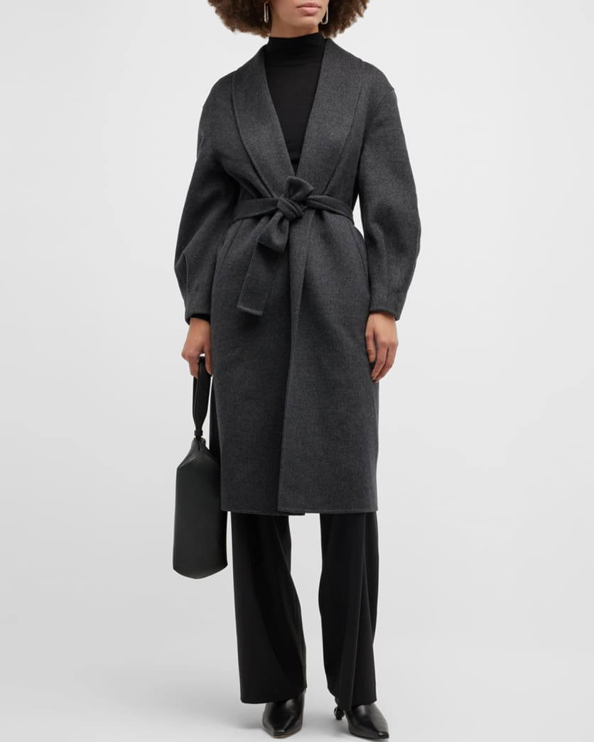 Neiman Marcus Cashmere Collection Belted Double-Face Cashmere Coat | Neiman Marcus