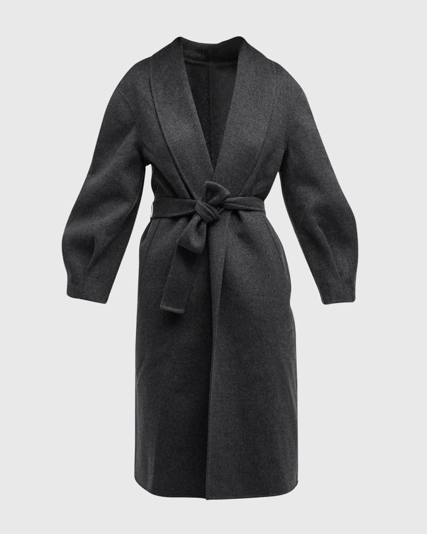 Neiman Marcus Cashmere Collection Belted Double-Face Cashmere Coat | Neiman Marcus