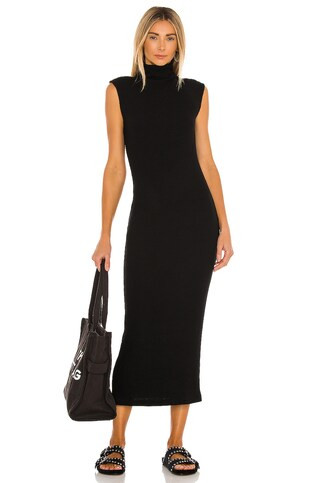 Enza Costa Sweater Knit Sleeveless Turtleneck Dress in Black from Revolve.com | Revolve Clothing (Global)