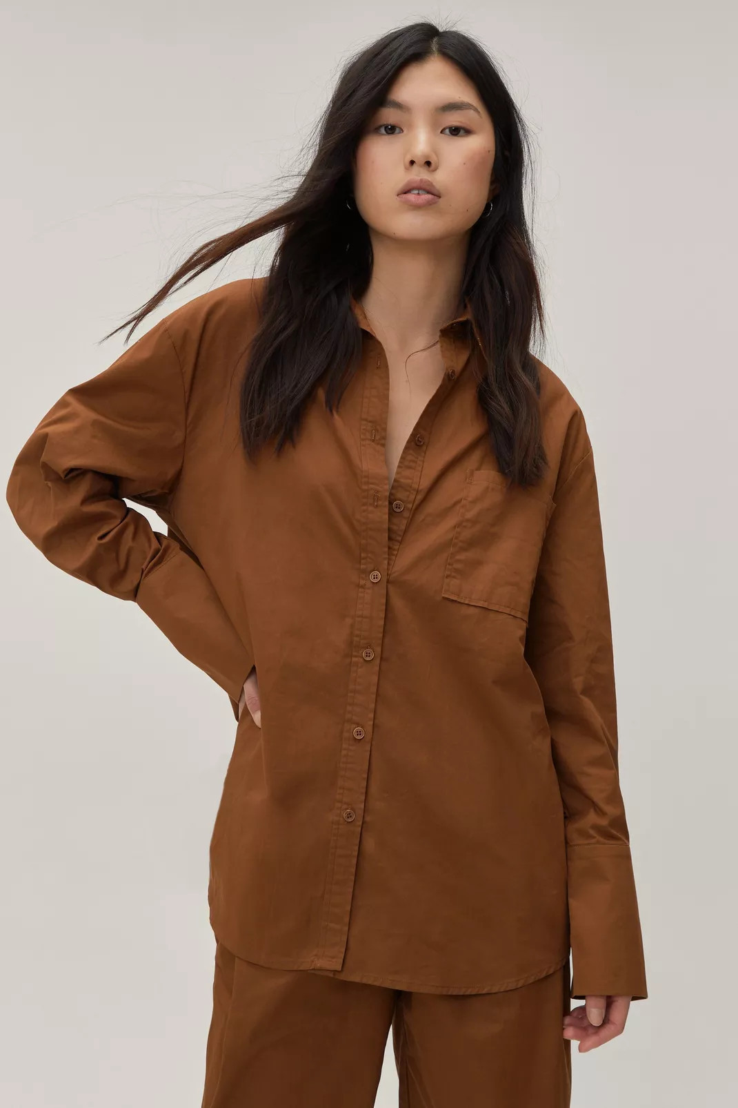 Long Sleeve Poplin Co-ord Shirt | NastyGal (UK, IE)