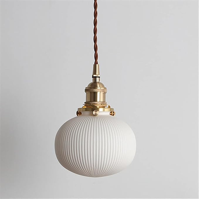 BAYCHEER Modern Elegance Ribbed Ceramics Pendant Lights Creative Nordic Hanging Lamp Pendant Ligh... | Amazon (US)