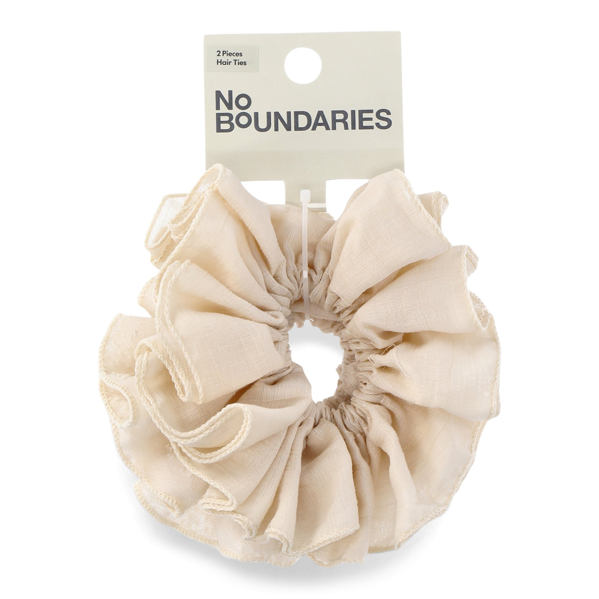 No Boundaries Ruffle Scrunchies, 2-Pack, Women’s - Walmart.com | Walmart (US)
