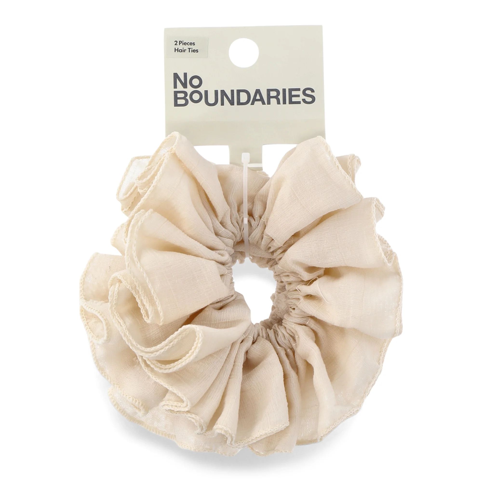 No Boundaries Ruffle Scrunchies, 2-Pack, Women’s - Walmart.com | Walmart (US)